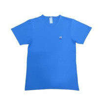 Camiseta Gola C Manga Curta Azul Claro