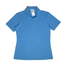 Camiseta Polo Piquet Mc Azul Claro Fem